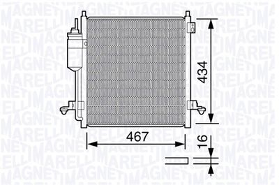 Condenser, air conditioning MAGNETI MARELLI 350203668000