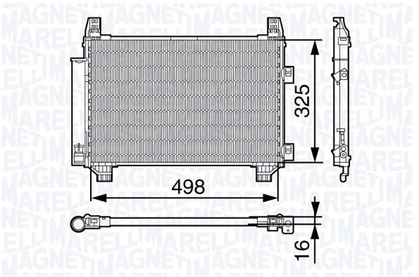 MAGNETI MARELLI 350203674000 Condenser, air conditioning