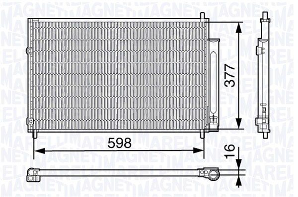 MAGNETI MARELLI 350203677000 Condenser, air conditioning