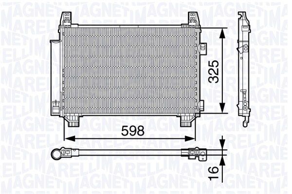 MAGNETI MARELLI 350203678000 Condenser, air conditioning