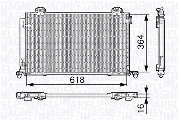 MAGNETI MARELLI 350203681000 Condenser, air conditioning