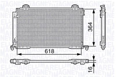 Condenser, air conditioning MAGNETI MARELLI 350203681000