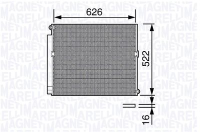 Condenser, air conditioning MAGNETI MARELLI 350203684000