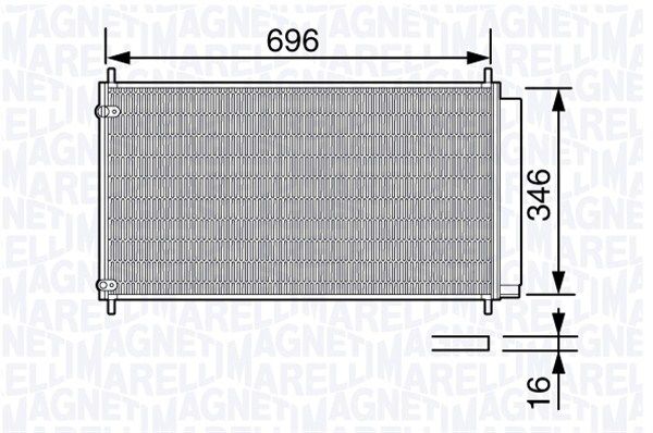 MAGNETI MARELLI 350203685000 Condenser, air conditioning