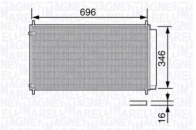 Condenser, air conditioning MAGNETI MARELLI 350203685000