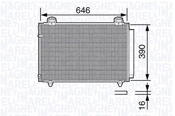 MAGNETI MARELLI 350203686000 Condenser, air conditioning