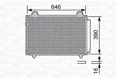 Condenser, air conditioning MAGNETI MARELLI 350203686000