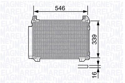 Condenser, air conditioning MAGNETI MARELLI 350203687000