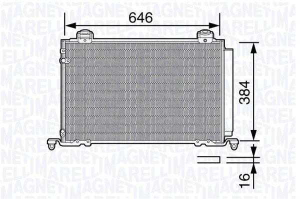 MAGNETI MARELLI 350203688000 Condenser, air conditioning