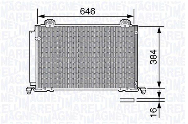 MAGNETI MARELLI 350203689000 Condenser, air conditioning