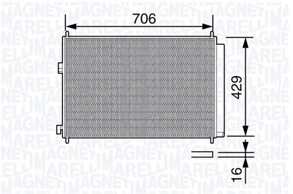 MAGNETI MARELLI 350203690000 Condenser, air conditioning