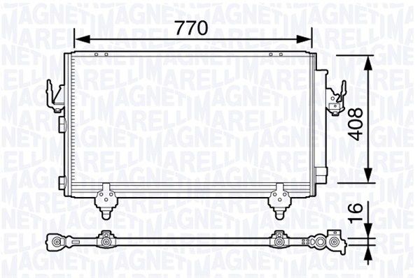 MAGNETI MARELLI 350203691000 Condenser, air conditioning