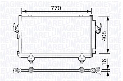 Condenser, air conditioning MAGNETI MARELLI 350203691000