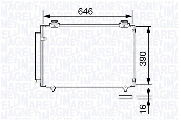 MAGNETI MARELLI 350203692000 Condenser, air conditioning