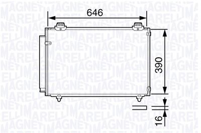Condenser, air conditioning MAGNETI MARELLI 350203692000