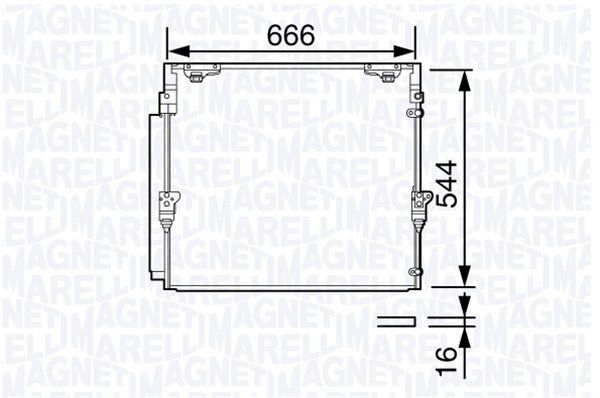 MAGNETI MARELLI 350203693000 Condenser, air conditioning