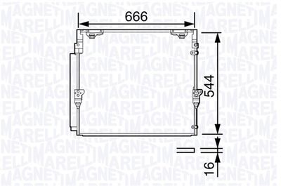 Condenser, air conditioning MAGNETI MARELLI 350203693000