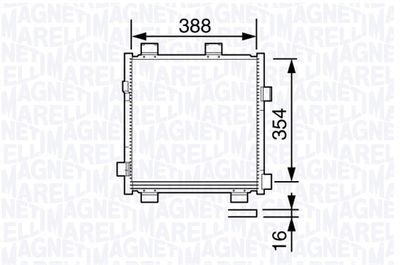 Condenser, air conditioning MAGNETI MARELLI 350203695000