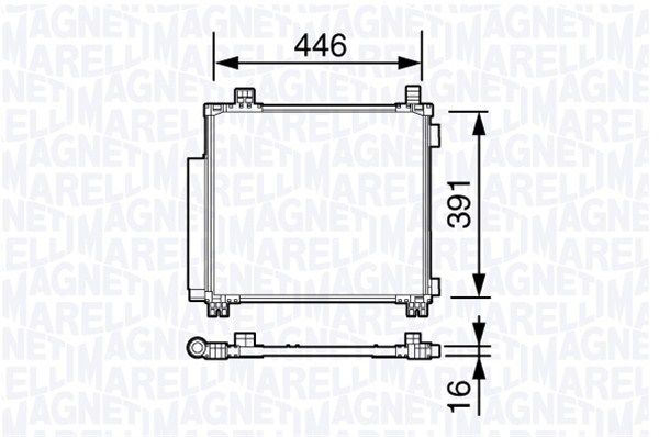 MAGNETI MARELLI 350203696000 Condenser, air conditioning