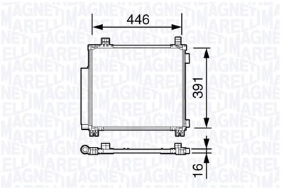 Condenser, air conditioning MAGNETI MARELLI 350203696000