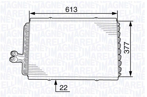 MAGNETI MARELLI 350203708000 Condenser, air conditioning