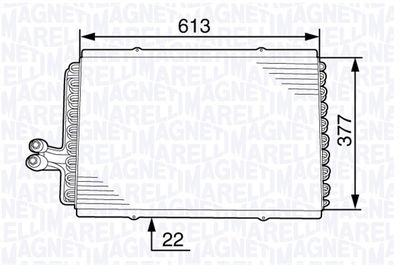 Condenser, air conditioning MAGNETI MARELLI 350203708000