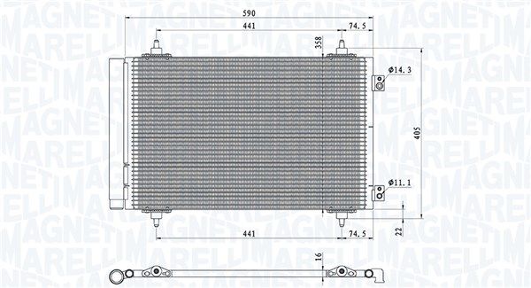 MAGNETI MARELLI 350203710000 Condenser, air conditioning