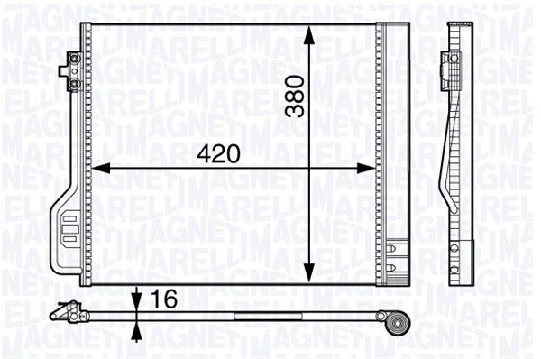 MAGNETI MARELLI 350203711000 Condenser, air conditioning