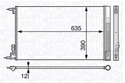 Condenser, air conditioning MAGNETI MARELLI 350203713000