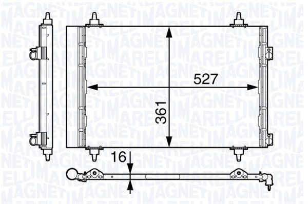 MAGNETI MARELLI 350203714000 Condenser, air conditioning