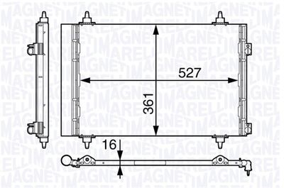 Condenser, air conditioning MAGNETI MARELLI 350203714000