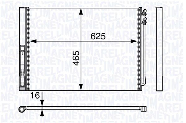 MAGNETI MARELLI 350203716000 Condenser, air conditioning
