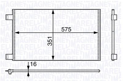 Condenser, air conditioning MAGNETI MARELLI 350203718000