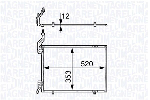 MAGNETI MARELLI 350203719000 Condenser, air conditioning