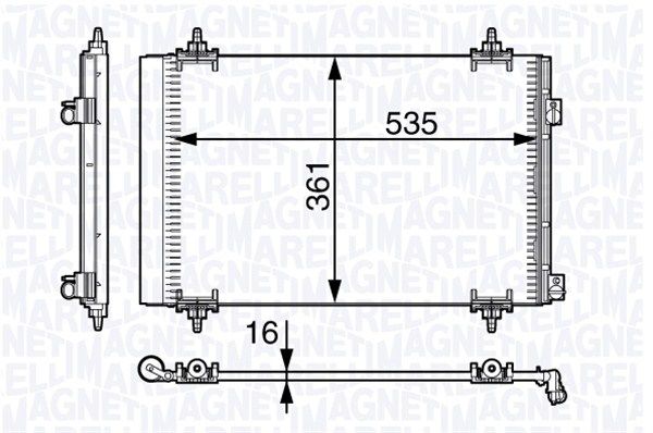 MAGNETI MARELLI 350203721000 Condenser, air conditioning