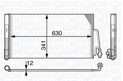 Condenser, air conditioning MAGNETI MARELLI 350203722000