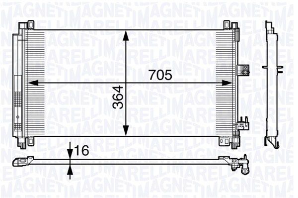 MAGNETI MARELLI 350203724000 Condenser, air conditioning