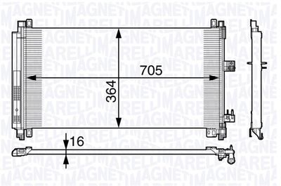 Condenser, air conditioning MAGNETI MARELLI 350203724000