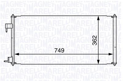 Condenser, air conditioning MAGNETI MARELLI 350203727000