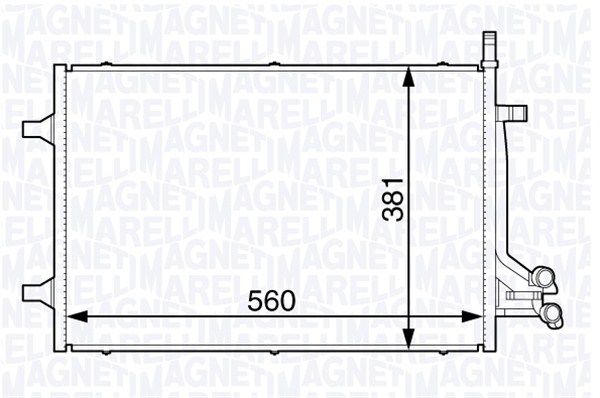 MAGNETI MARELLI 350203729000 Condenser, air conditioning