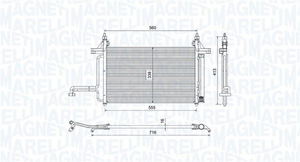 MAGNETI MARELLI 350203732000 Condenser, air conditioning