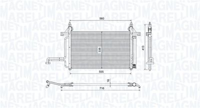 Condenser, air conditioning MAGNETI MARELLI 350203732000
