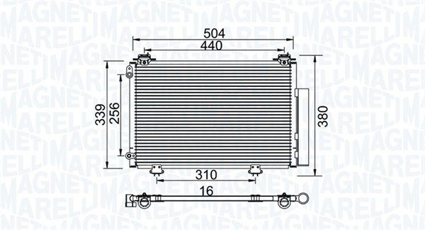 MAGNETI MARELLI 350203736000 Condenser, air conditioning