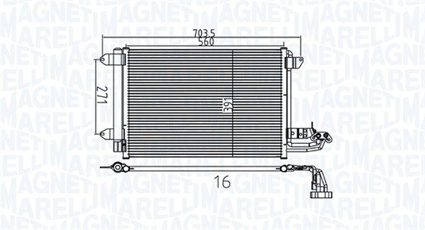 MAGNETI MARELLI 350203737000 Condenser, air conditioning