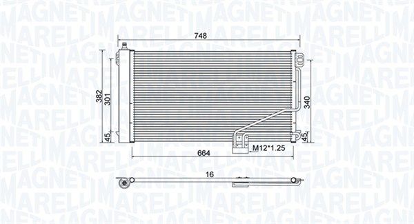 MAGNETI MARELLI 350203738000 Condenser, air conditioning