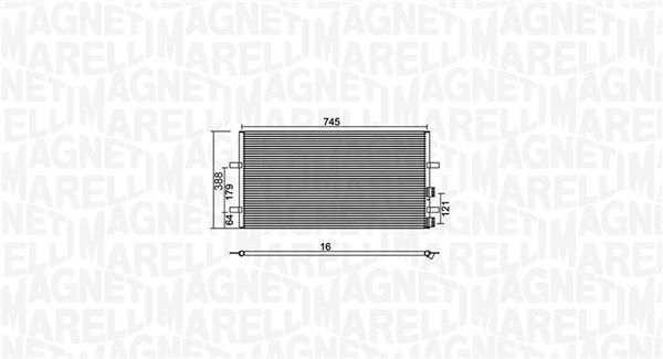 MAGNETI MARELLI 350203740000 Condenser, air conditioning