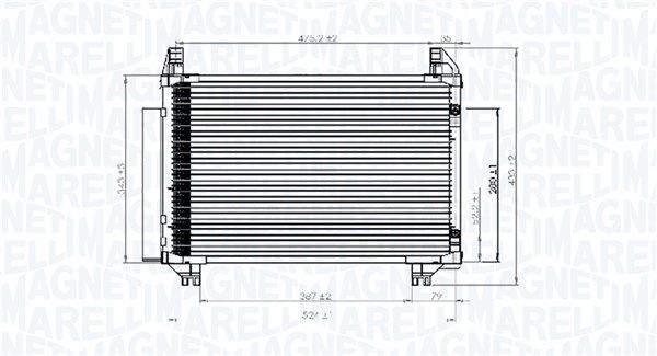 MAGNETI MARELLI 350203741000 Condenser, air conditioning