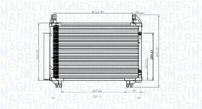 Condenser, air conditioning MAGNETI MARELLI 350203741000