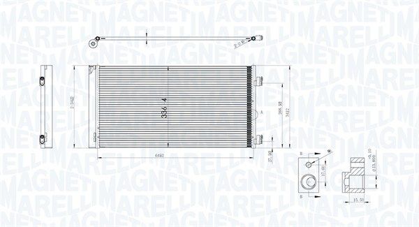 MAGNETI MARELLI 350203747000 Condenser, air conditioning