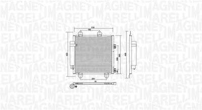 Condenser, air conditioning MAGNETI MARELLI 350203753000